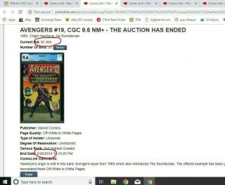 Avengers 19 1965 CGC 9.  6 Ow/W Pages 1st Appearance Swordsman 3