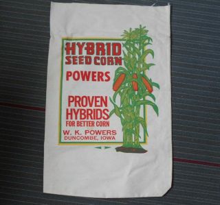 Duncombe Iowa / Powers Seed Corn Sack / Bag /