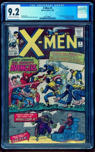 X - Men 9 Cgc 9.  2 Nm - 1st First Avengers Meet - Up 1st First Lucifer Key