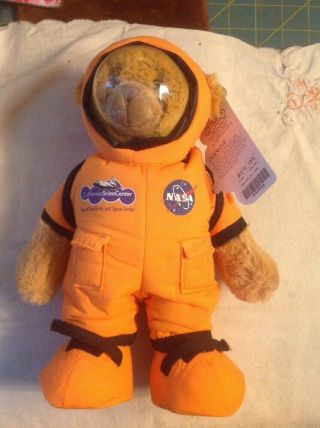 Nasa Teddy Bear California Scien Center Stuffed Bear Doll Spacesuit Crew Bear