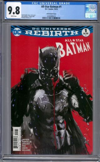 All - Star Batman 1 Jock Variant Cover 1st Print Cgc 9.  8