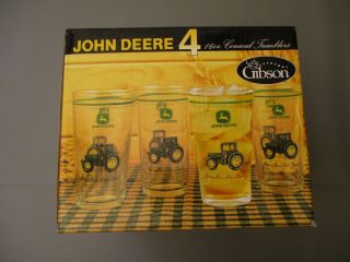 John Deere Set Of 4 16 Oz Conical Tumblers