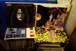 Ace Frehley (kiss) Lp " Solo " Casablanca W Aucoin Poster & Insert Vg,