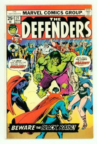 Defenders 21,  Vf,  Hulk,  Dr Strange,  Valkyrie,  1972 1975,  More Marvel In Store