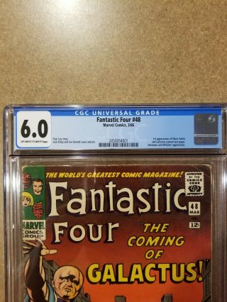 Fantastic Four 48 CGC 6.  0 First Appearance Of Silver Surfer Galactus OW WHITE NR 3