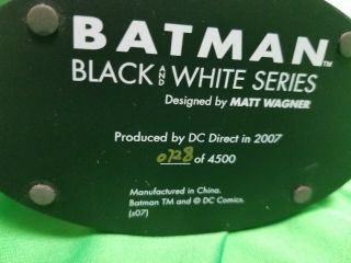 BATMAN BLACK & WHITE STATUE by Matt Wagner Sculpted Paul Harding 7B3 3