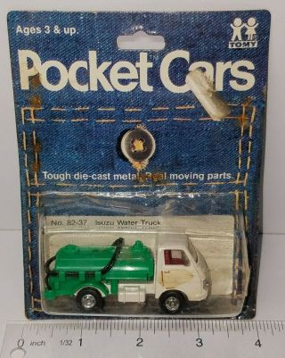 Vintage 1/67 Tomy Pocket Cars Isuzu Water Truck No.  82 - 37