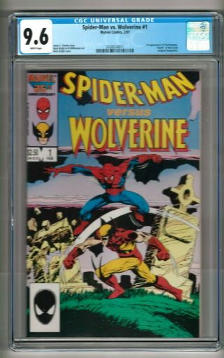 Spider - Man Vs.  Wolverine 1 (1987) Cgc 9.  6 White Pgs.  Williamson " Charlemagne "