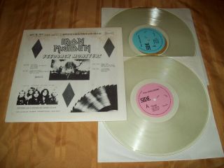 Iron Maiden Feedback Monster 2 Lps 1984 Promo Rare Clear Vinyl Record 293/600