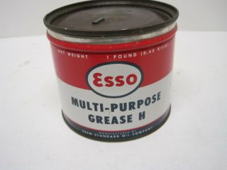 Vintage Esso One Pound Multi - Purpose Grease Can Empty