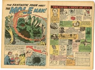 Fantastic Four 1 FR/G 1.  5 complete Origin & 1st app.  Marvel 1961 3