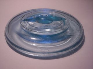 Vintage Aqua Green Atlas E - Z Seal - Wire Bail Top Canning Jar Glass Lid