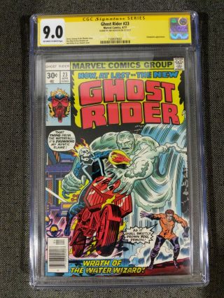 Ghost Rider 23 - Cgc Signature Series 9.  0 First Water Wizard (1977 Marvel)