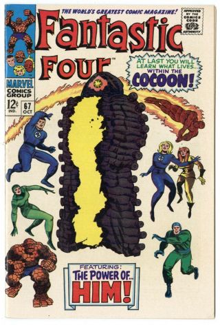 Fantastic Four 67 Nm - 9.  2 White Pages Origin & 1st App.  Warlock Marvel 1967
