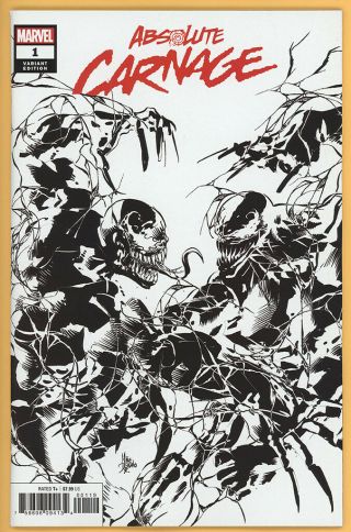 Absolute Carnage 1 B/w Party Sketch Variant Nm 2019