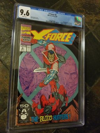 Marvel Comics X - Force 2 Cgc 9.  6 Nm,  2nd Appearance Of Deadpool September 1991