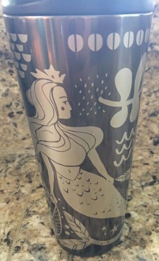 Starbucks 2017 Black/Brown/GOLD Stainless Steel Tumbler Mermaid Travel Mug 2