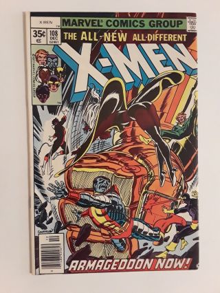 Uncanny X - Men 108 (f/vf 7.  0) 1977 1st John Byrne Art On Title; Cockrum Cover