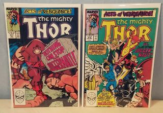Thor 411 & 412 Marvel Comics 1989 Nm Cameo & 1st Appearance Warriors