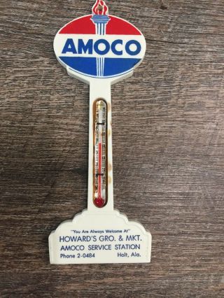 Vintage 1950 Standard Amoco Gas & Oil Co.  Advertising Thermometer Holt,  Alabama