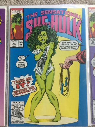 Sensational She - Hulk 34 40 43 John Byrne Jumprope Cover 3 Marvel Comics No Res 3