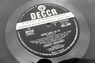Tchaikovsky Swan Lake Ansermet L ' OSR Decca Stereo WBG ED1 SXL 2107 - 8 Rare UK 2LP 4