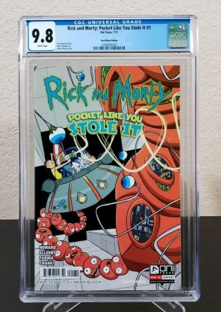 Rick And Morty Pocket Like You Stole It 1 Nerd Block Variant Cgc 9.  8 Nm,  /mt