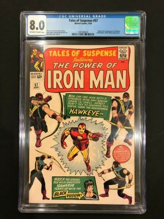Tales Of Suspense 57 - Cgc 8.  0 (first Appearance Of Hawkeye)