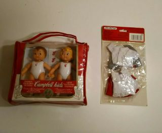 Vintage Fibre Craft Campbell Soup Kids Collector Dolls & Clothes