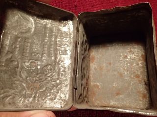 early 1900 IMPERIAL RUSSIA RUSSIAN TIN TEA BOX FLOWERS W.  WISSOTZKY MOSCOW 6