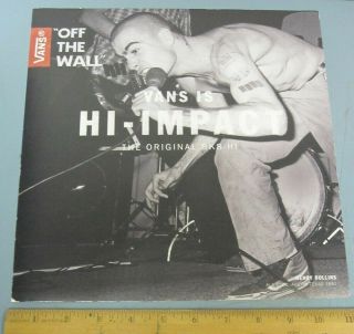 Vans Skateboard Sk8 - Hi Henry Rollins Black Flag Heavy Vinyl Display Flawless