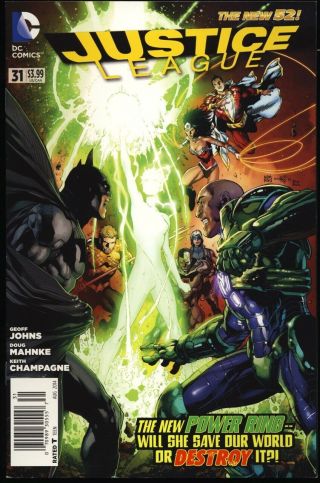 Justice League 31 2014 Dc The 52 1st Full Jessica Cruz Becomes Power Ring