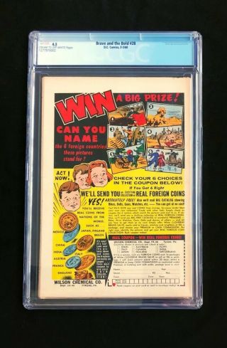 Brave and the Bold 28 CGC 4.  5 VG,  1st App Justice League of America DC 1960 2
