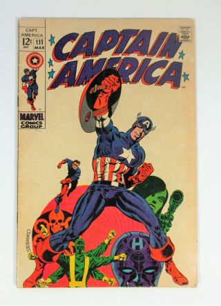 Captain America 111 Vf - Steranko Cover Marvel Comics