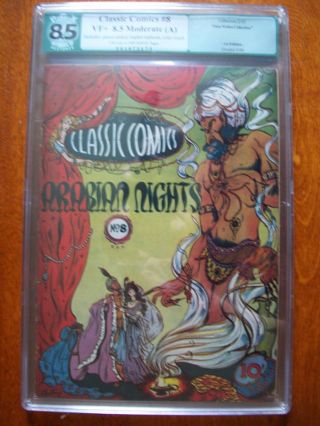 Classic Comics/ Classics Illustrated 8 Arabian Nights 1st Print {o} Pgx 8.  5