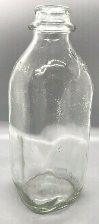 Vintage Glass Milk Bottle - Welsh 
