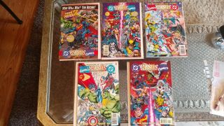Dc Vs.  Marvel 1 2 3 4 Full Set,  Preview Promo With Ballot Nm Hot