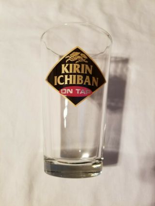 Rare Kirin Ichiban Asian Beer 16 Oz Pint Special Premium Reserve Glass Htf Bar