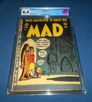 Mad 1 Cgc 6.  5 Key Issue 1st Satire Comic 1952 E.  C.  Comics Ow Pages