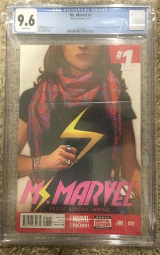 Ms.  Marvel 1 Cgc 9.  6 Marvel 2014 Kamala Khan Becomes Ms.  Marvel Key Book