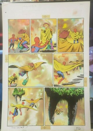 Bernie Wrightson Art Spider - Man: Hooky Page 12 Colored Board