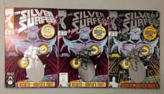 Silver Surfer 50 1st,  2nd,  3rd Prints And 100 Foil Embossed / Hologram
