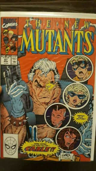 The Mutants 87 Red Cover First Appearance Of Cable First Edition