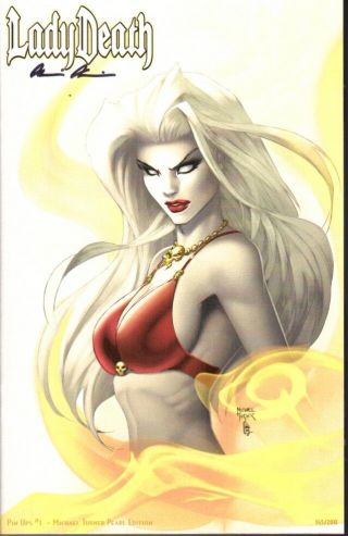 Coffin Comics Lady Death Pin Ups 1 Michael Turner Pearl Ed To 200 Signed