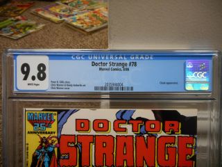 Doctor Strange 78 cgc 9.  8 Marvel 1986 WHITE pgs Sorcerer Supreme Dr Cloak 3