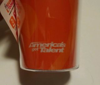 Dunkin ' Donuts America ' s Got Talent Orange Travel Acrylic Tumbler w/Straw 3