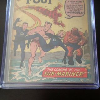 Fantastic Four 4 CGC 2.  5 OW/White Pages First Silver Age Sub - Mariner Very Hot 5