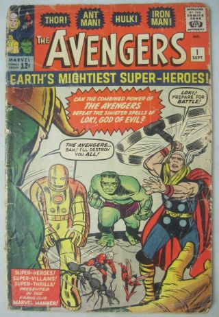 Avengers 1 Marvel Comics 1963 Stan Lee Jack Kirby Origin & 1st Appearance