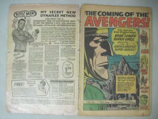 AVENGERS 1 MARVEL COMICS 1963 STAN LEE JACK KIRBY ORIGIN & 1ST APPEARANCE 4