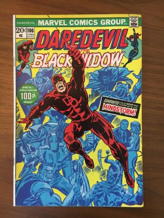Daredevil 100 (jun 1973) / Marvel / Vf/nm (9.  0) / Black Widow Avengers Defenders